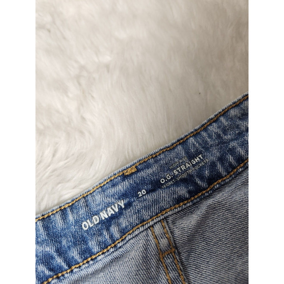 Old Navy Women's High-Waisted Button-Fly OG Straight Cuffed Jean Shorts Size 20 - Picture 3 of 8